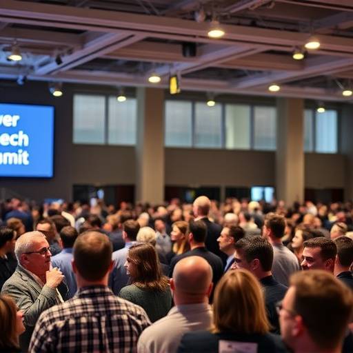 Thumbnail of event coverage video from the 'Denver Tech Summit', showing key speakers and attendees.